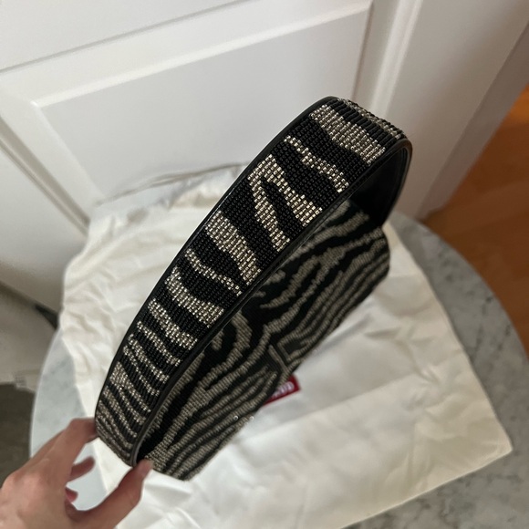 STAUD Beaded Zebra Print shoulder bag - Picture 3 of 4